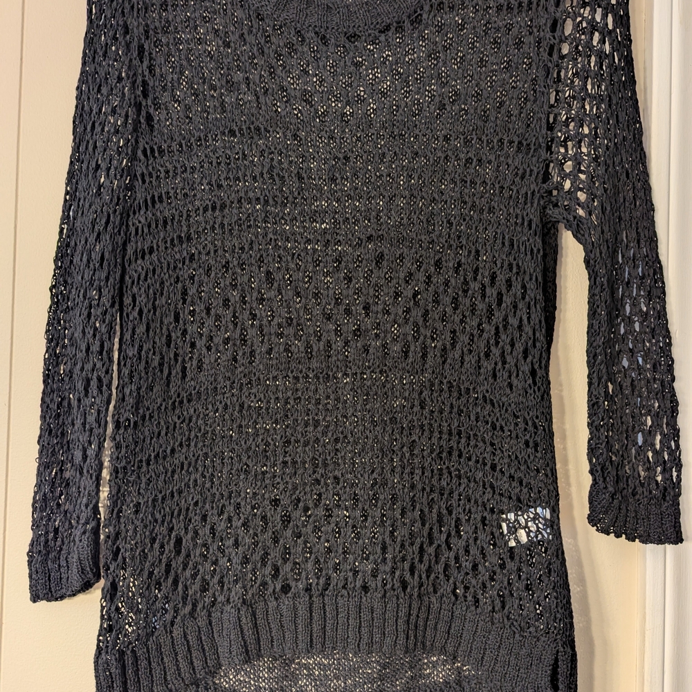 Christian Siriano Charcoal Knit Cowl Sweater
